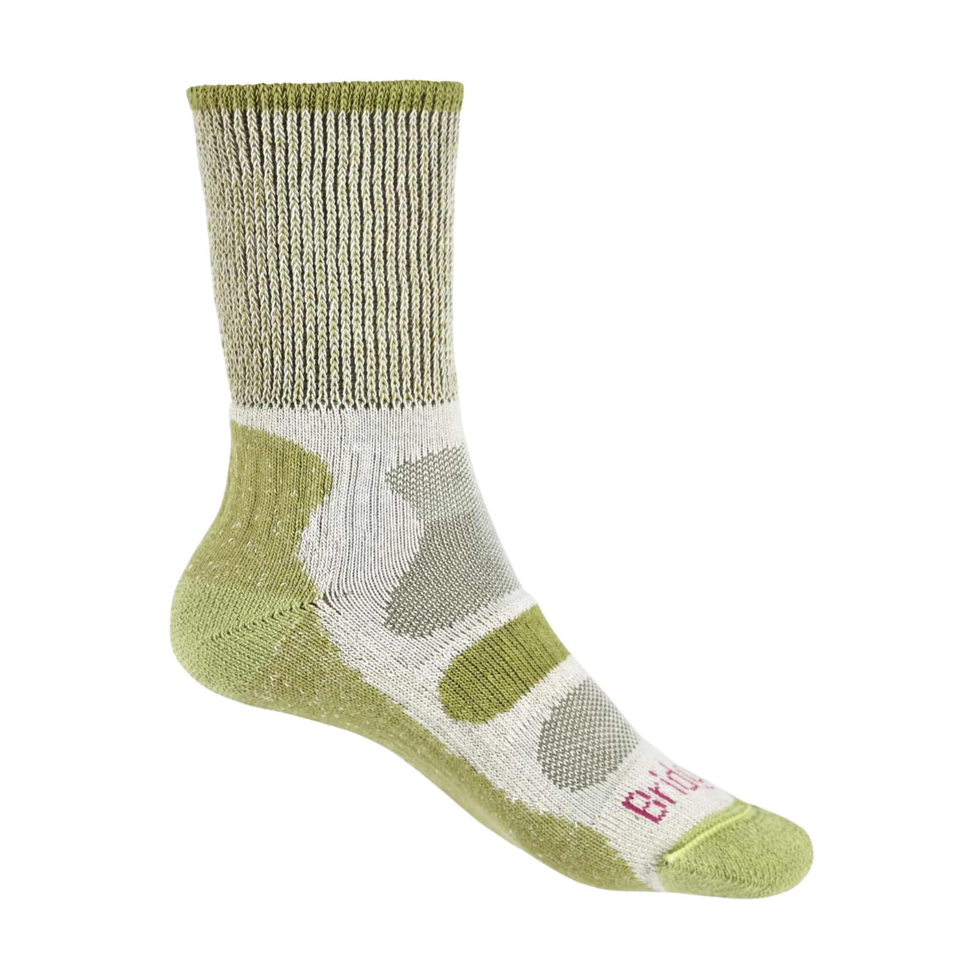Bridgedale Women's Lightweight Coolmax Comfort Fit Boot Length Hike Socks (Spring Green)