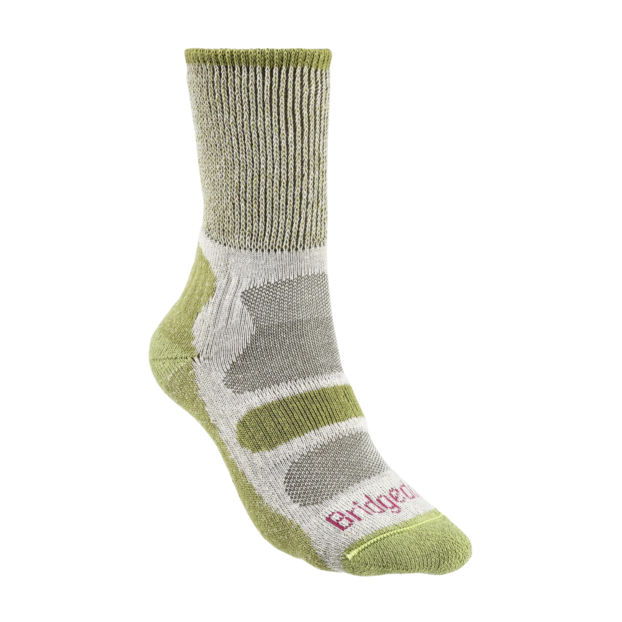 Bridgedale Women's Lightweight Coolmax Comfort Fit Boot Length Hike Socks (Spring Green)