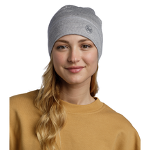 Load image into Gallery viewer, Buff Merino Lightweight Beanie Hat (Solid Light Grey)