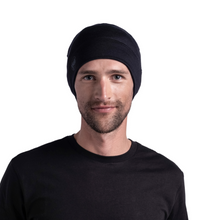 Load image into Gallery viewer, Buff Merino Lightweight Beanie Hat (Solid Black)