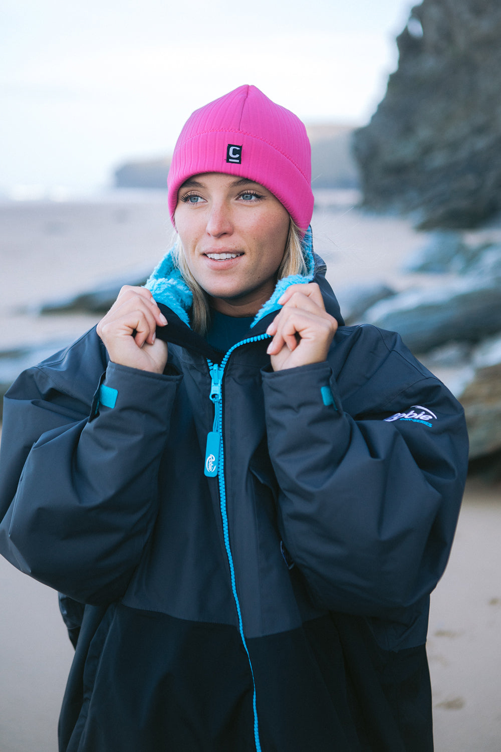 C-Skins Unisex Storm Chaser Thermal Neoprene Swim/Watersports Beanie (Pink)(2mm)