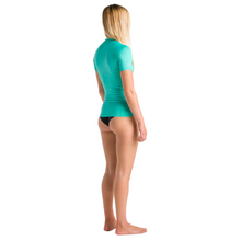 Load image into Gallery viewer, C-Skins Women's NuWave Rash X UPF50+ Short Sleeve Rash Vest (Aqua/Lilac)