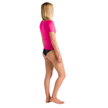 Load image into Gallery viewer, C-Skins Women's NuWave Rash X UPF50+ Short Sleeve Rash Vest (Lipstick/Bright Coral)
