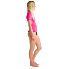 Load image into Gallery viewer, C-Skins Women's NuWave Rash X UPF50+ Short Sleeve Rash Vest (Lipstick/Bright Coral)