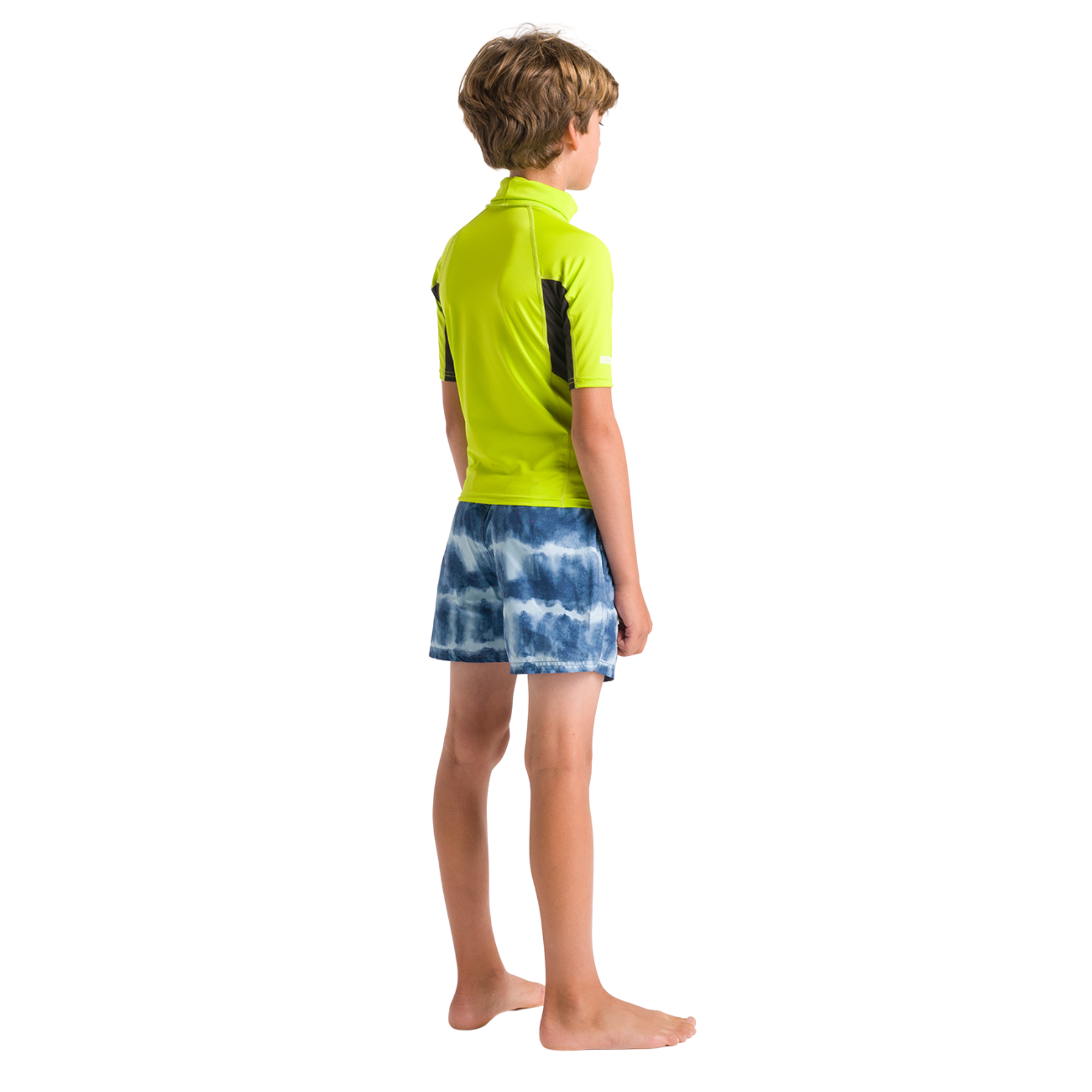 C-Skins Junior NuWave Rash X UPF50+ Short Sleeve Rash Vest (Lime/Anthracite/Multi)