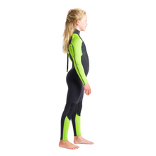 Load image into Gallery viewer, C-Skins Junior Unisex Element II 3/2mm Flatlock Steamer Wetsuit (Anthracite/Lime/Multi)