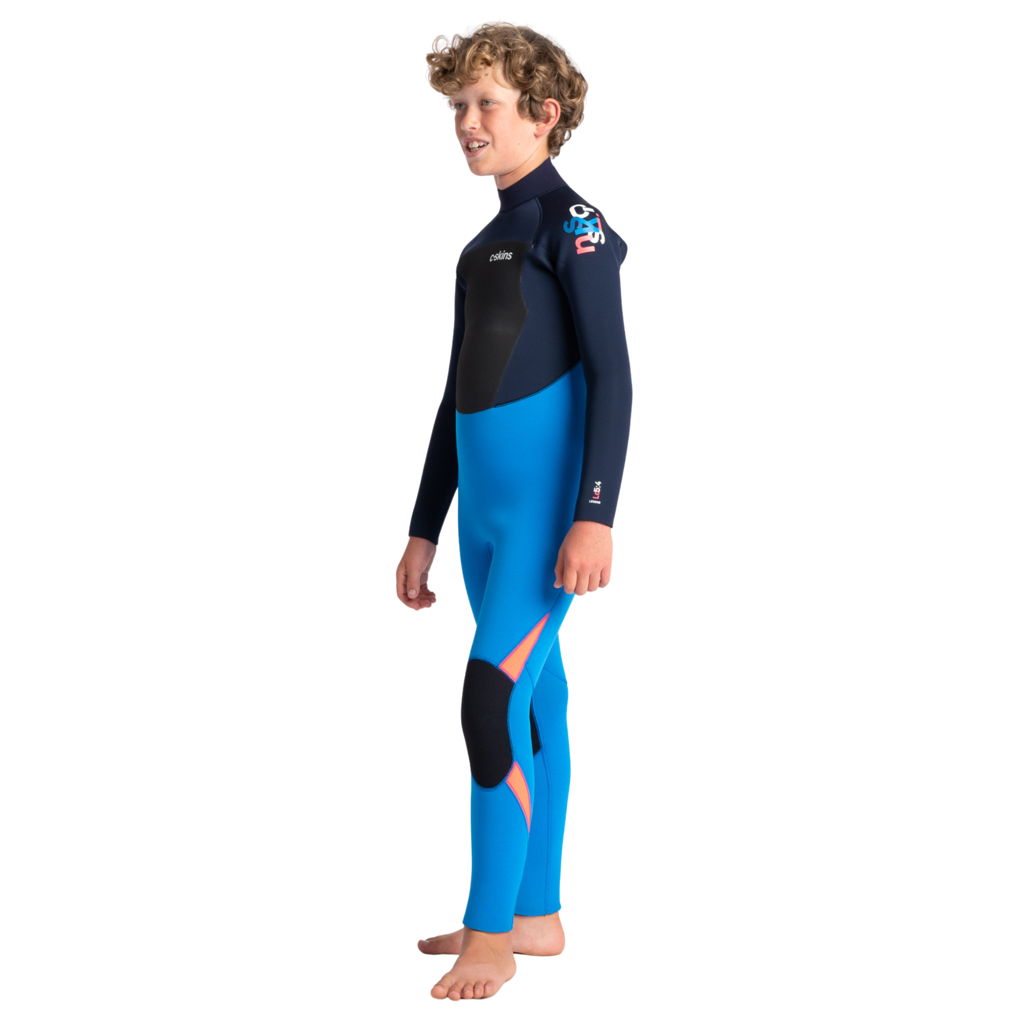 C-Skins Junior Legend 5/4/3mm GBS Steamer Wetsuit (Cyan/Slate/Multi)