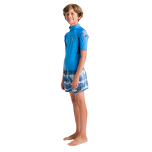 Load image into Gallery viewer, C-Skins Junior Unisex NuWave Rash X Short Sleeve Rash Vest (Cyan/Slate/Multi)