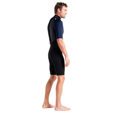 Load image into Gallery viewer, C-Skins Men's Element 3/2mm Flatlock Shorty Wetsuit (Black/Slate/Cyan)