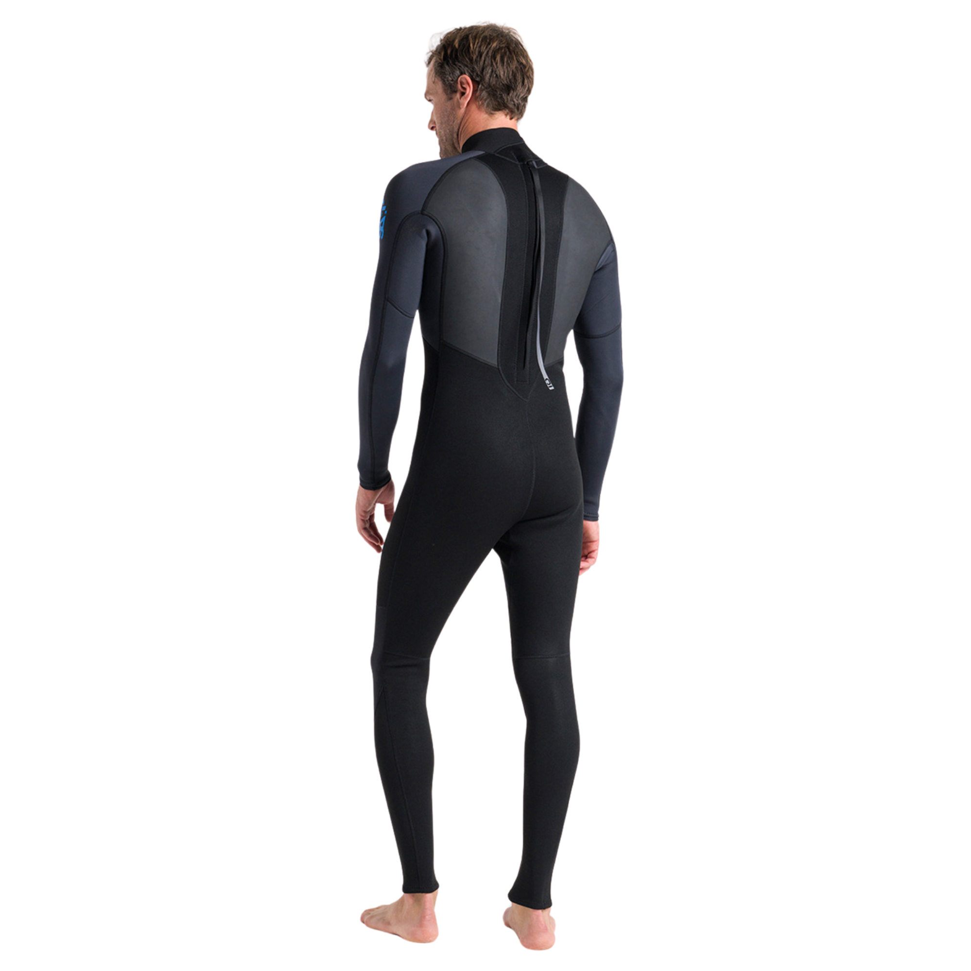 C-Skins Men's Element 3/2mm Flatlock Steamer Wetsuit (Black/Anthracite/Cyan)