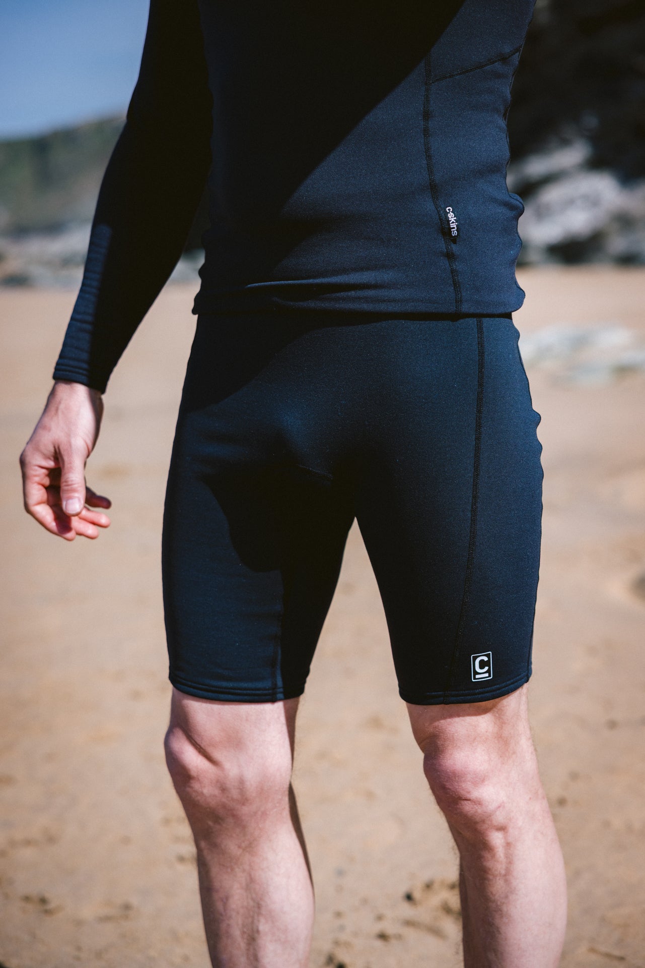 C-Skins Men's HDi Thermal Skins Wetsuit Shorts (Black)