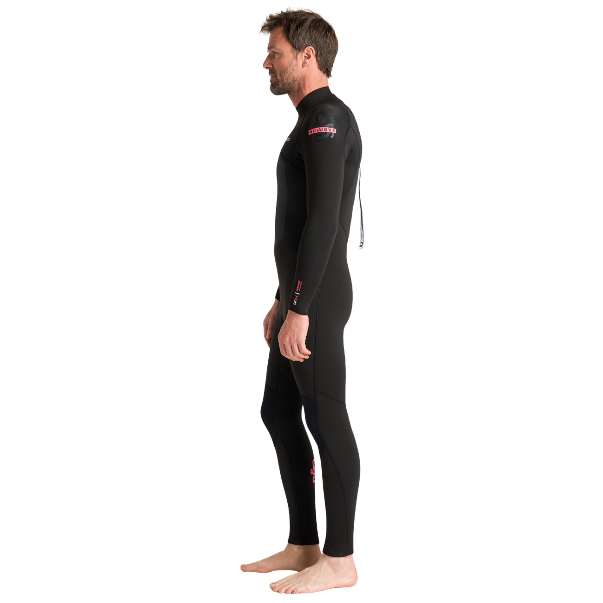 C-Skins Men's NuWave Legend 5/4/3mm Back Zip GBS Steamer (Black/Neon Flare)
