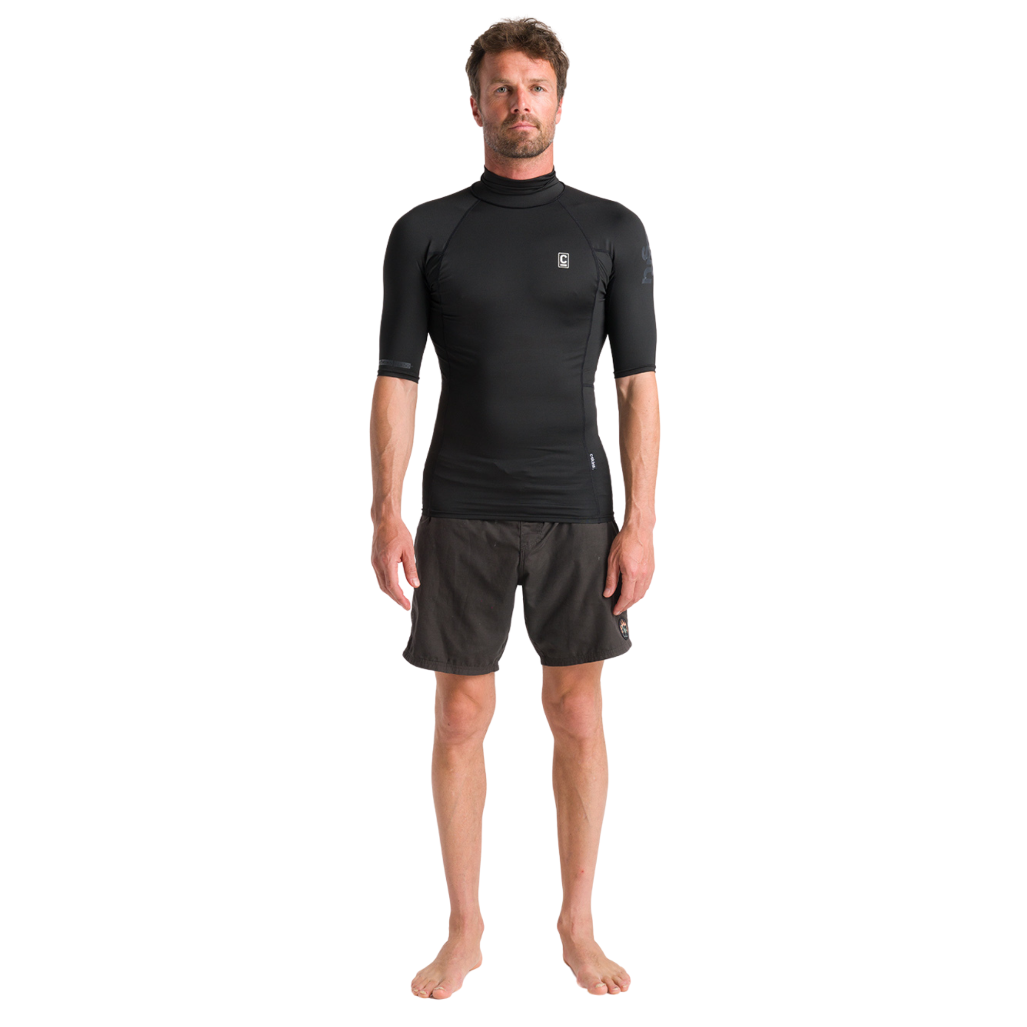 C-Skins Men's NuWave Rash X Short Sleeve Rash Vest (Black)