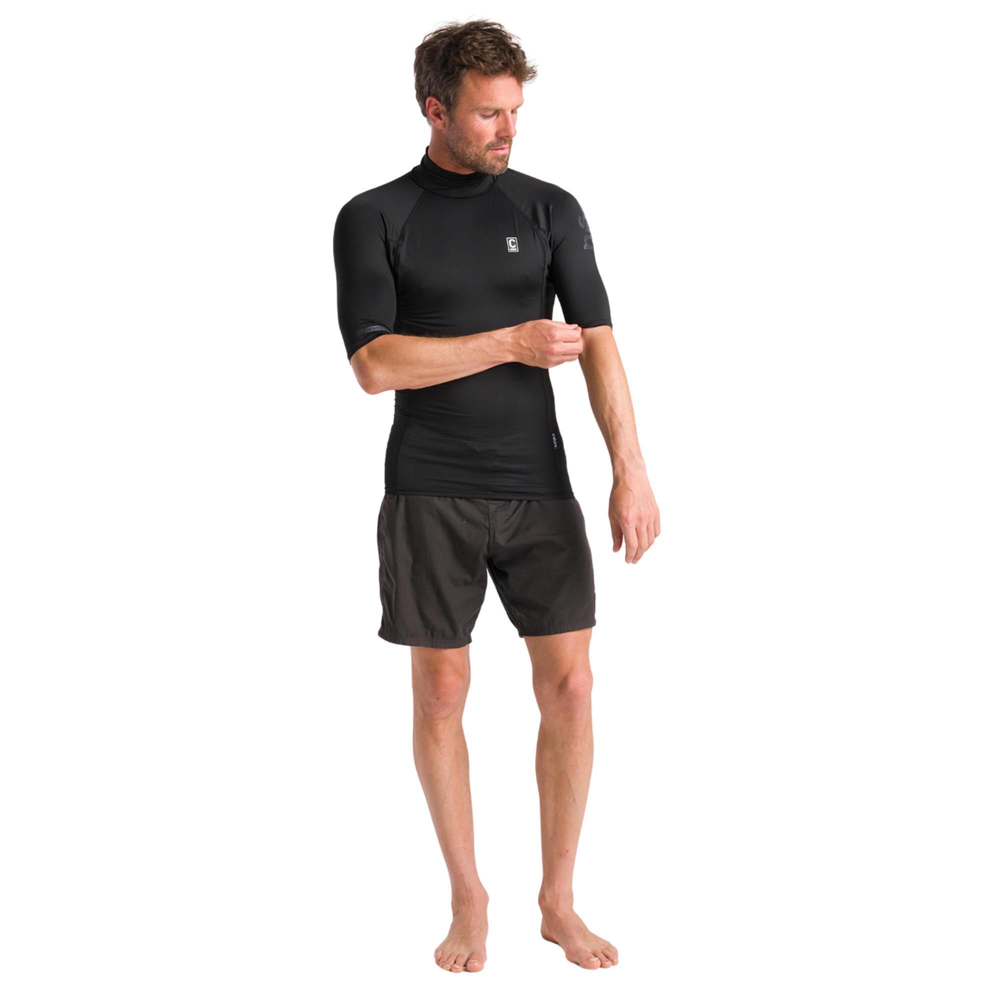 C-Skins Men's NuWave Rash X Short Sleeve Rash Vest (Black)