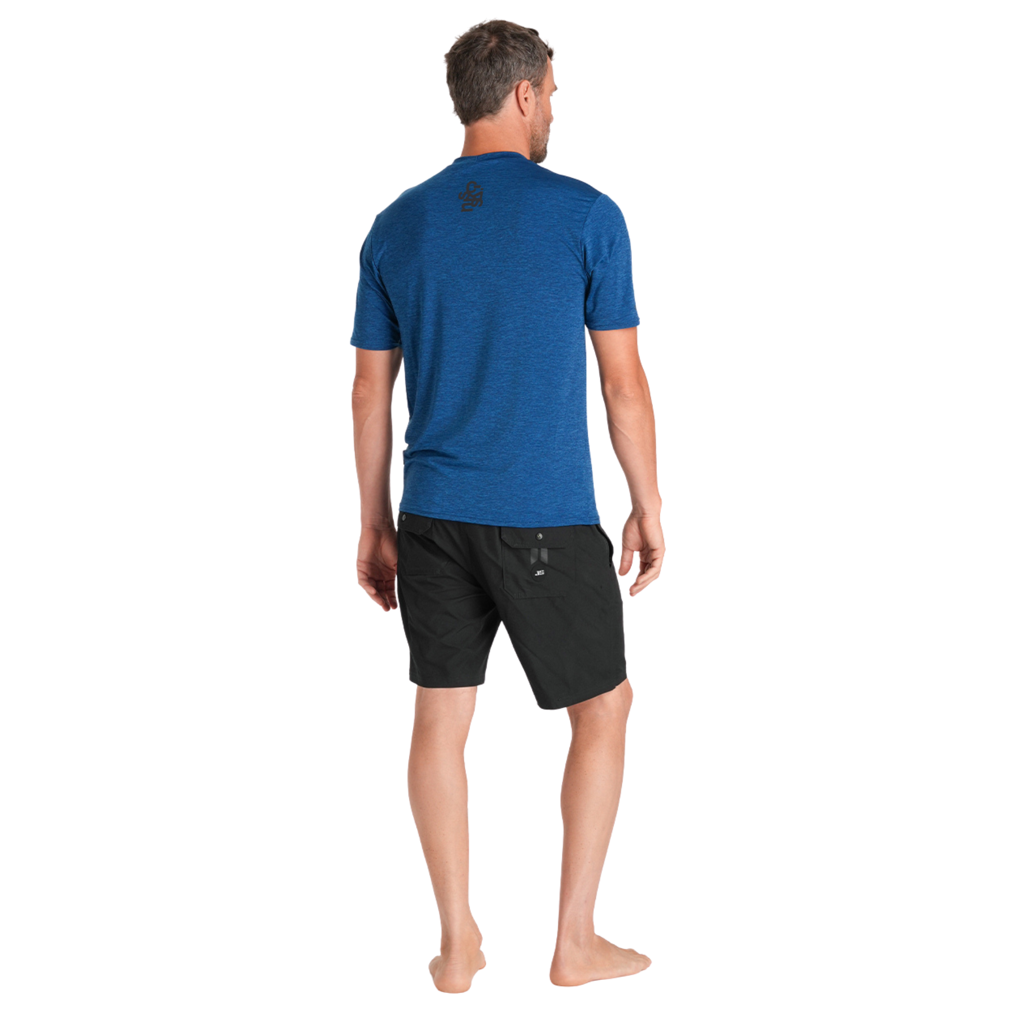 C-Skins Men's NuWave UV UPF50 Short Sleeve Surf Tee (Deep Blue)