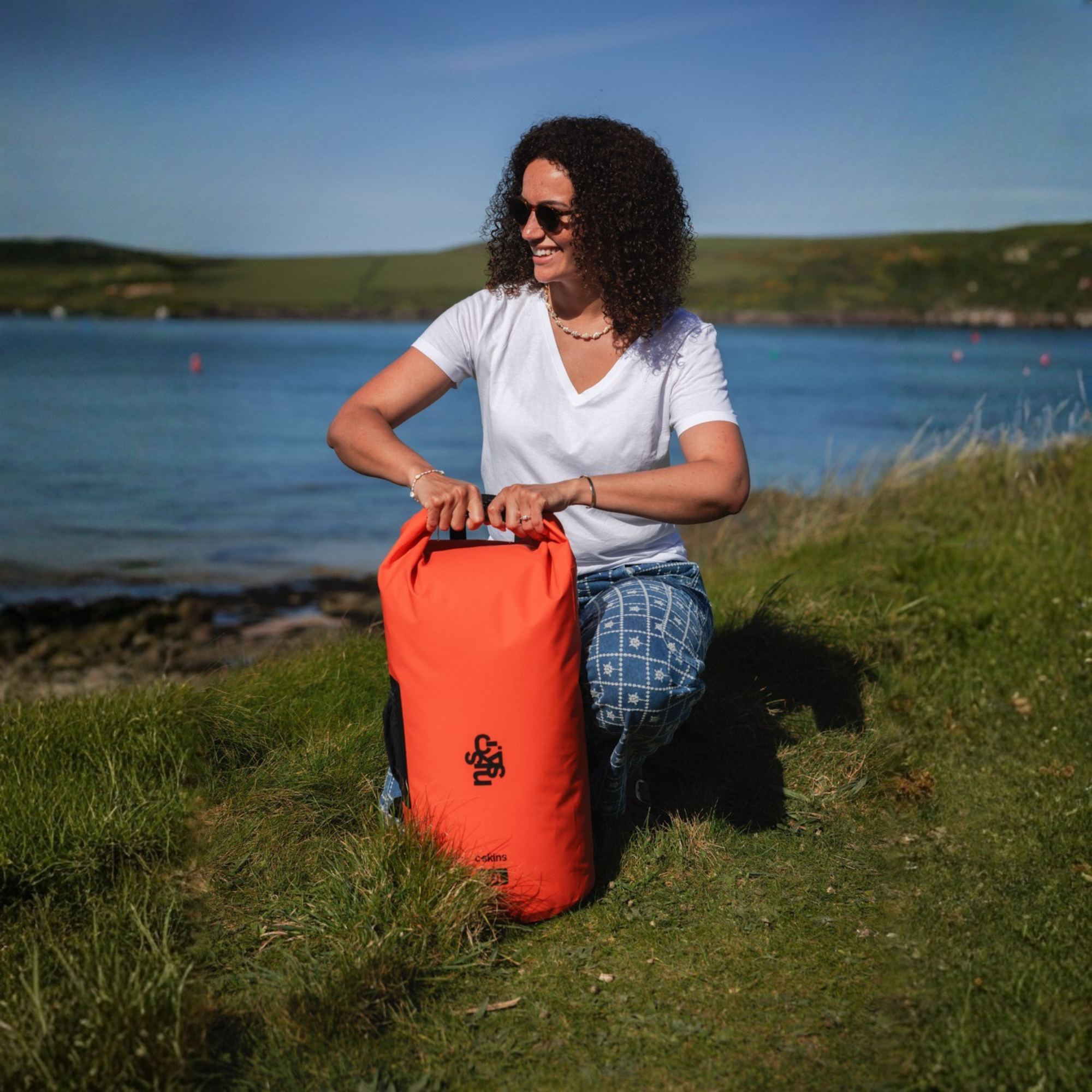 C-Skins Session 40L Dry Bag Backpack (Flame Orange)