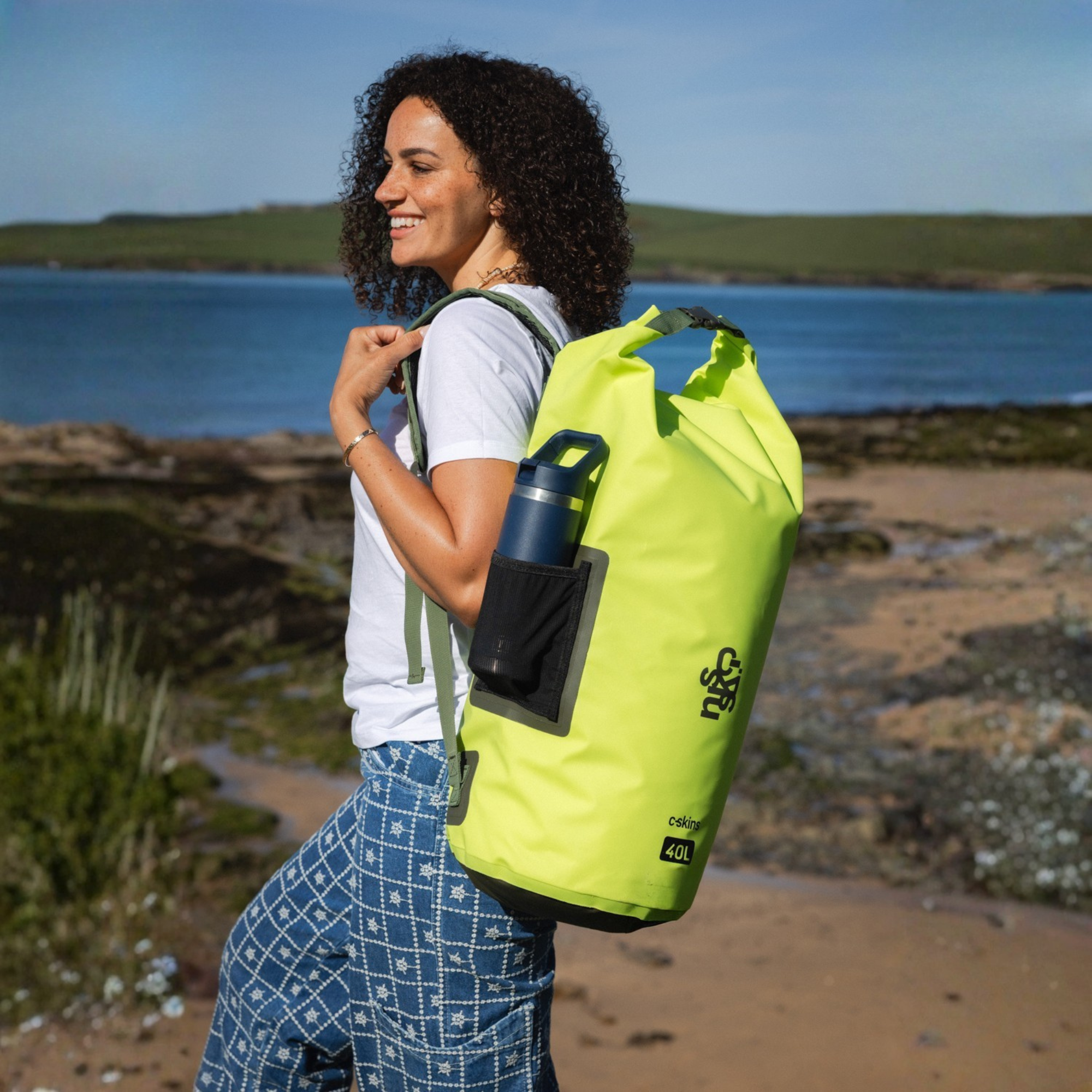 C-Skins Session 40L Dry Bag Backpack (Flash Green)