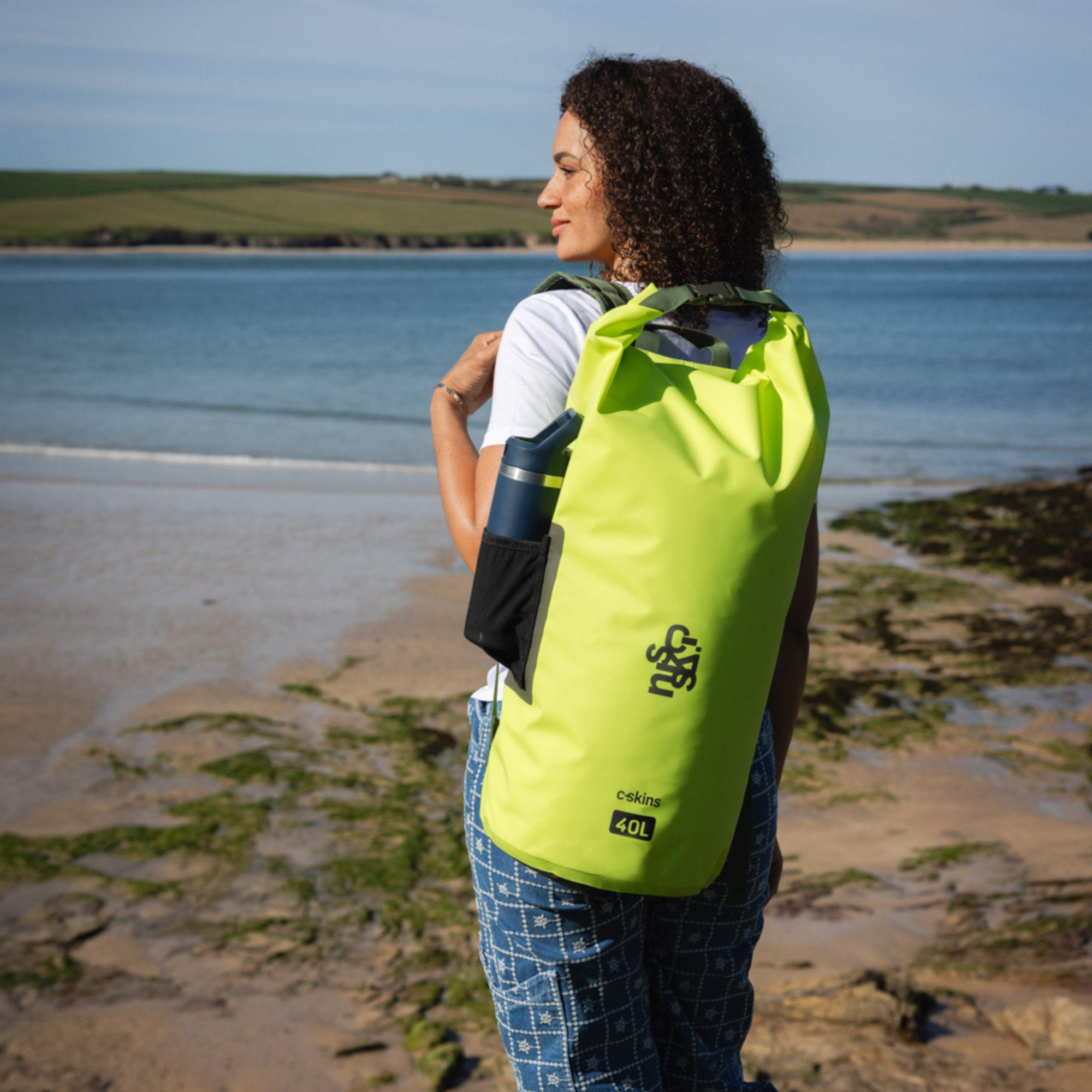 C-Skins Session 40L Dry Bag Backpack (Flash Green)