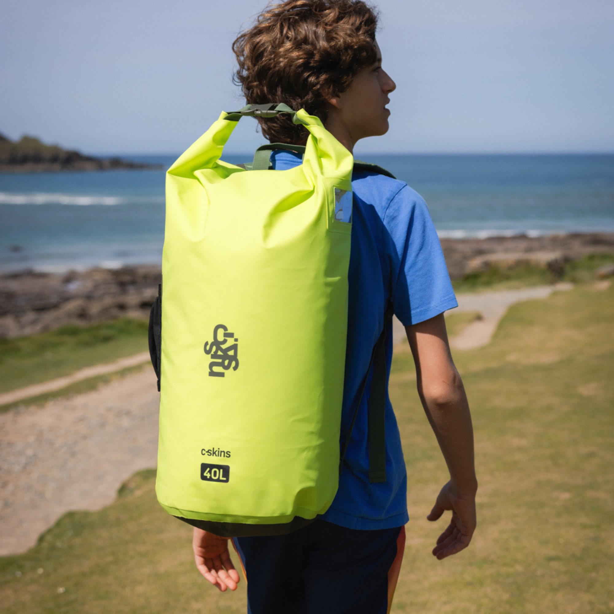 C-Skins Session 40L Dry Bag Backpack (Flash Green)