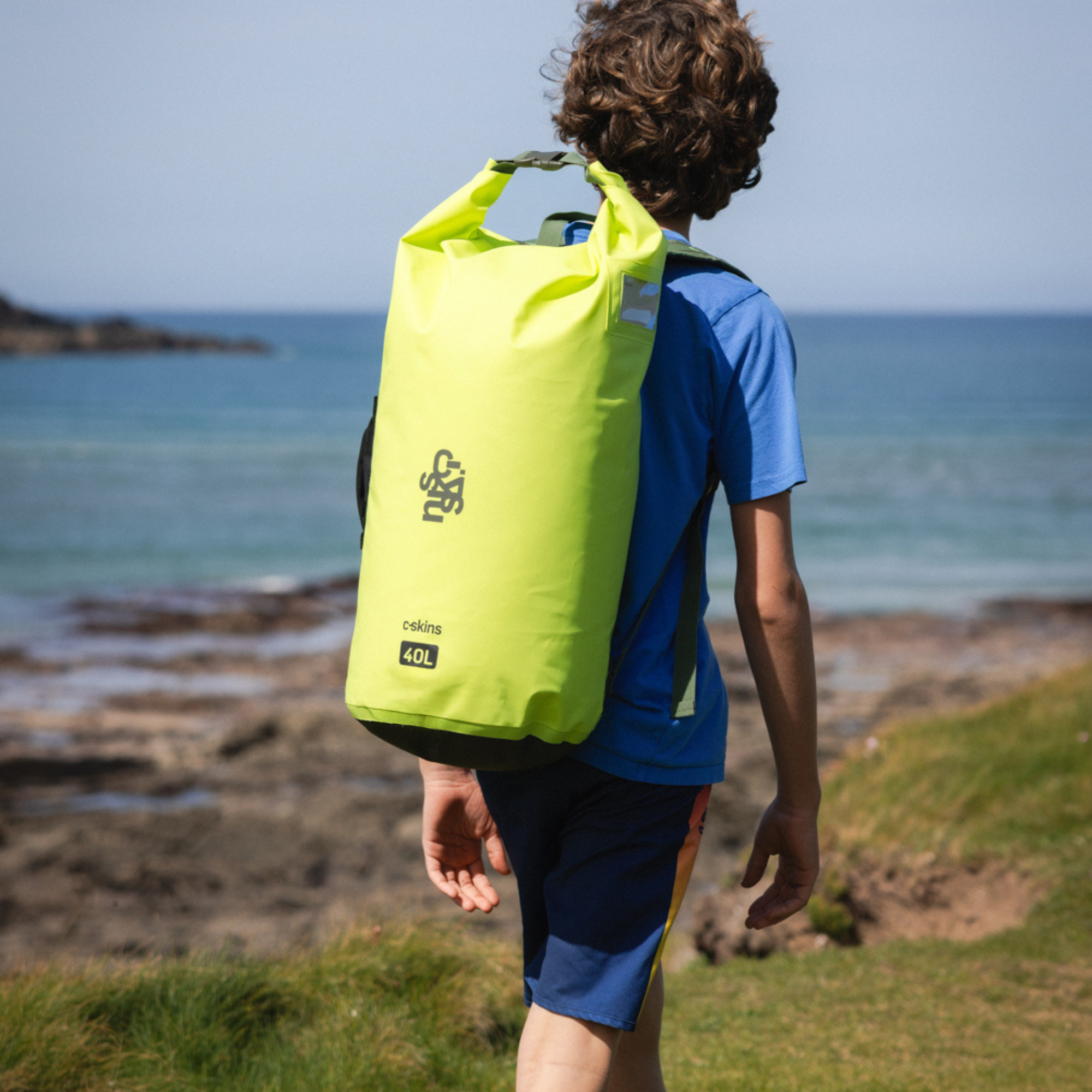 C-Skins Session 40L Dry Bag Backpack (Flash Green)
