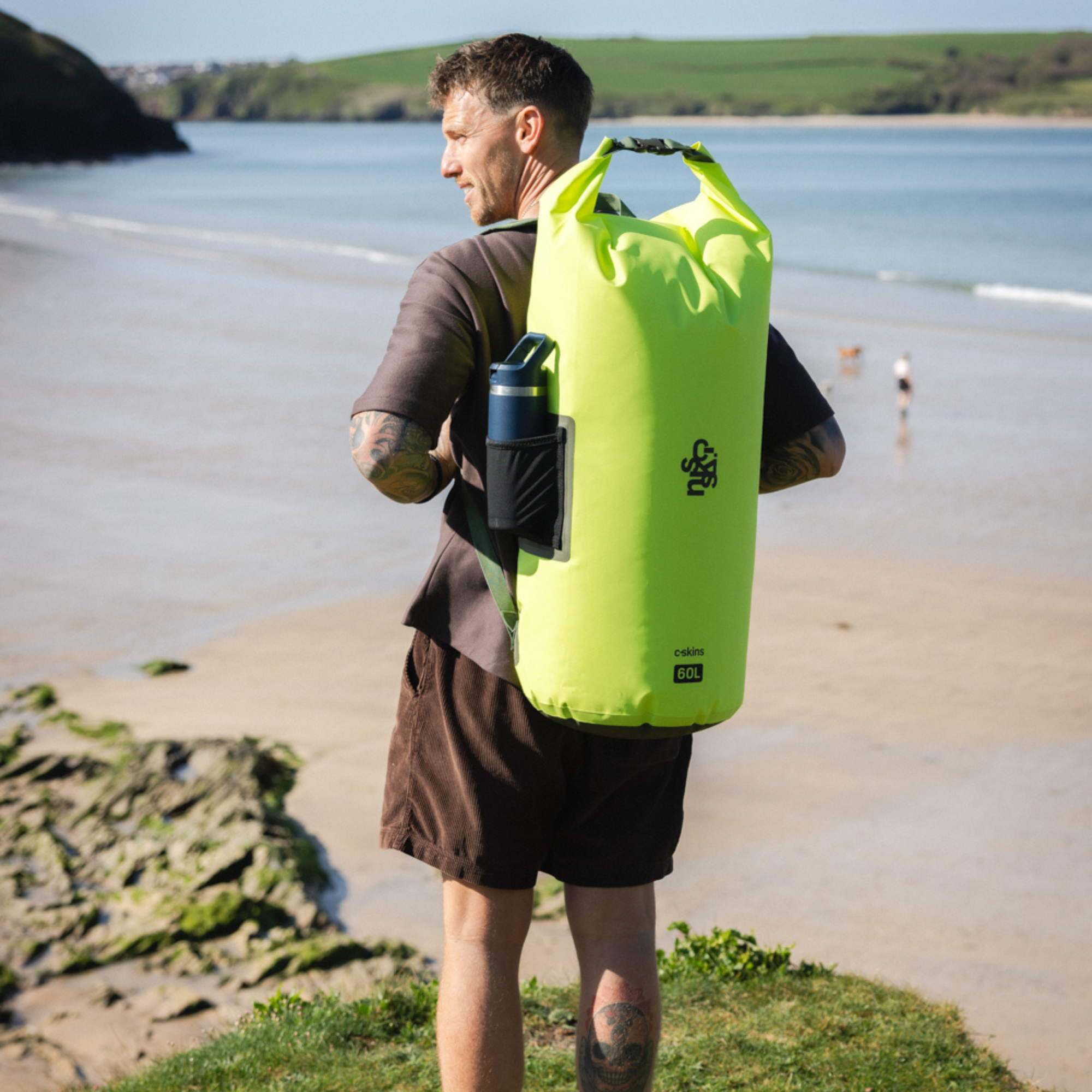 C-Skins Session 60L Dry Bag Backpack (Flash Green)