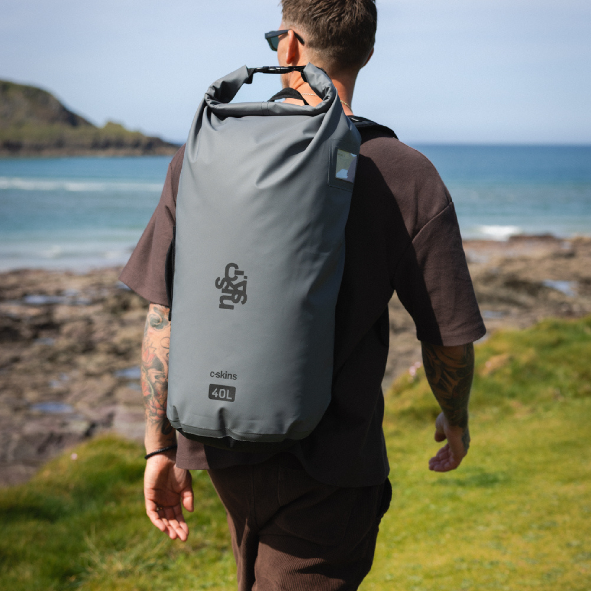 C-Skins Session 40L Dry Bag Backpack (Storm Grey)