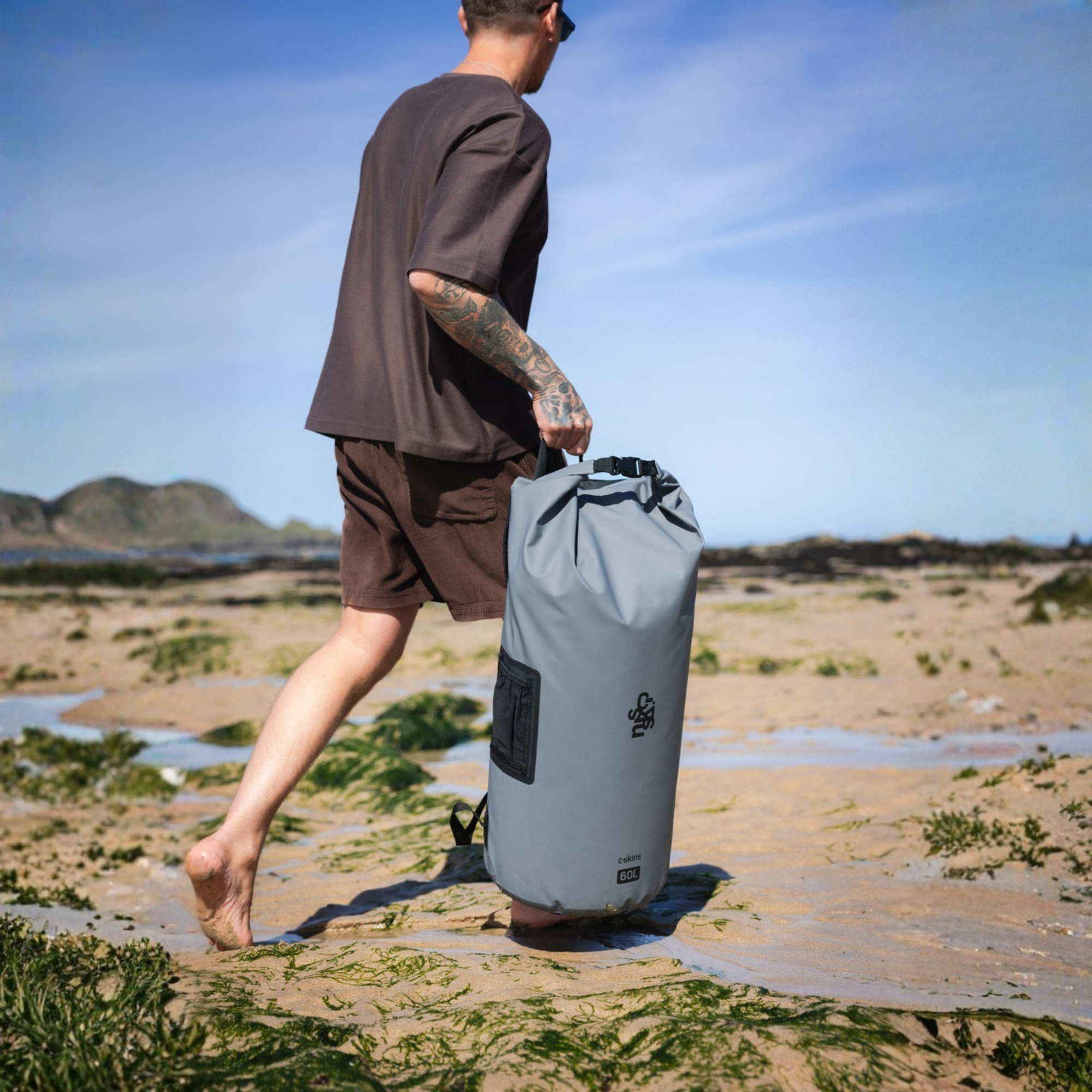 C-Skins Session 60L Dry Bag Backpack (Storm Grey)