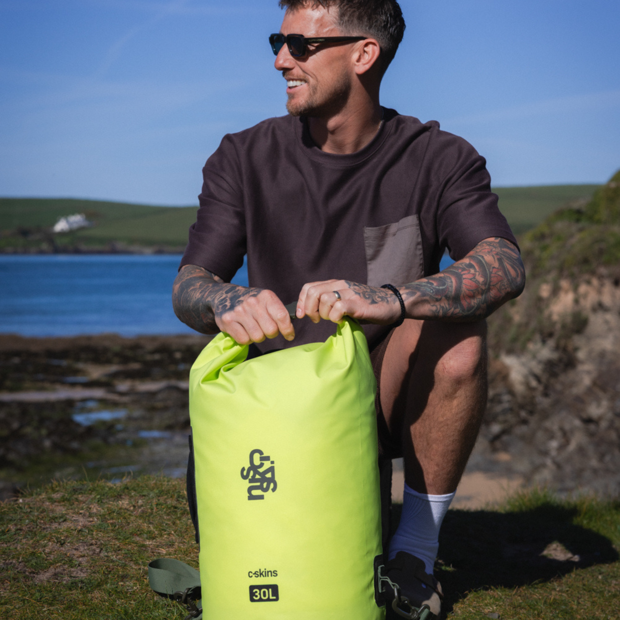 C-Skins Session 30L Dry Bag (Flash Green)
