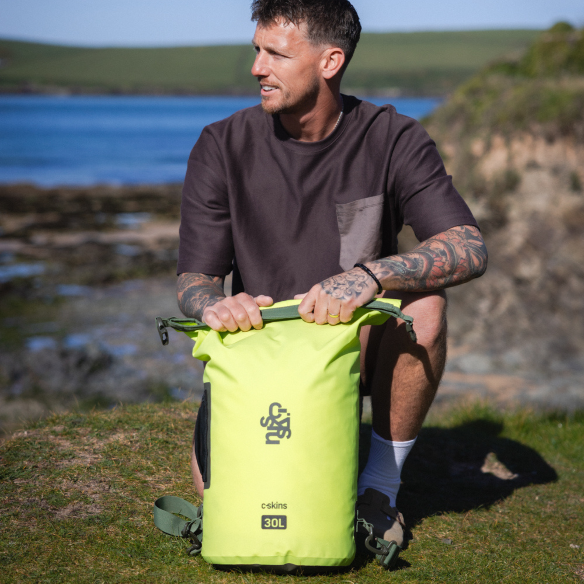 C-Skins Session 30L Dry Bag (Flash Green)