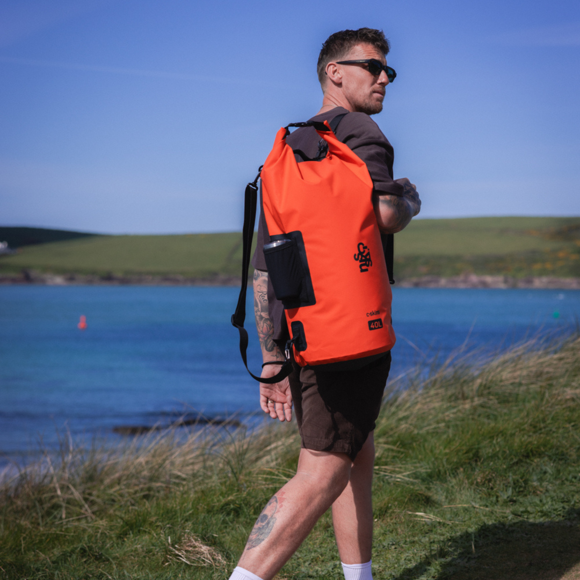 C-Skins Session 40L Dry Bag (Flame Orange)