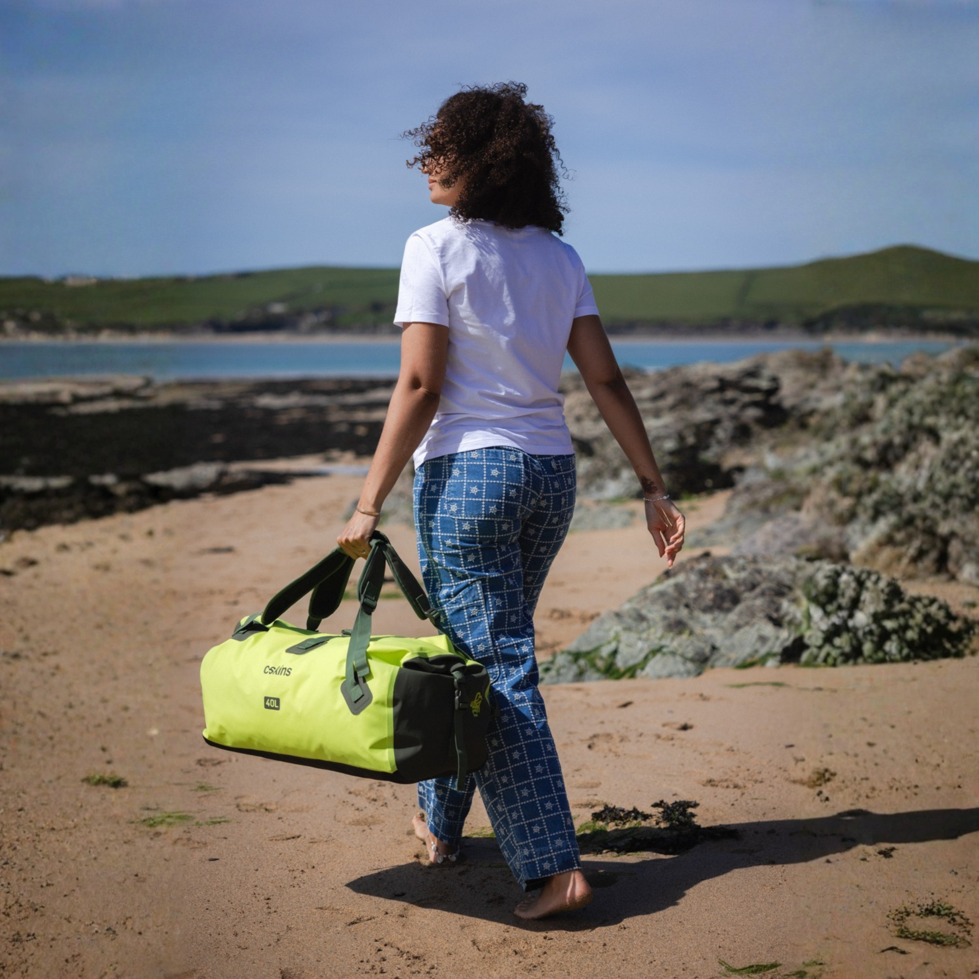 C-Skins Storm Chaser 40L Dry Duffel Bag (Flash Green)