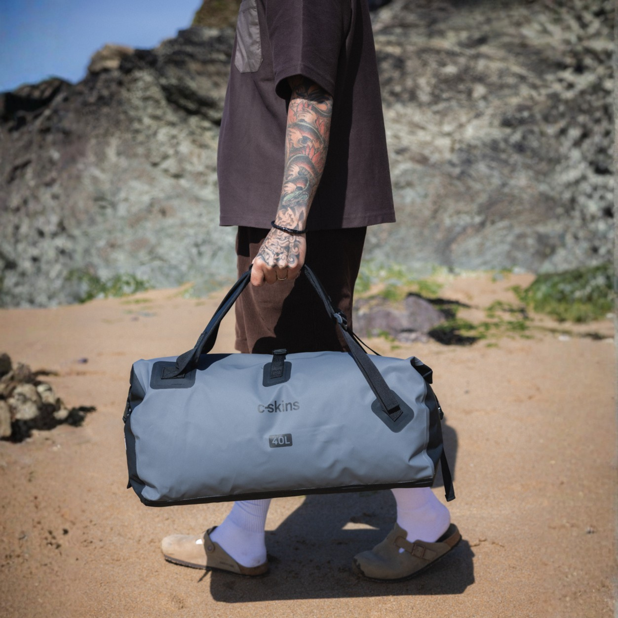 C-Skins Storm Chaser 40L Dry Duffel Bag (Storm Grey)