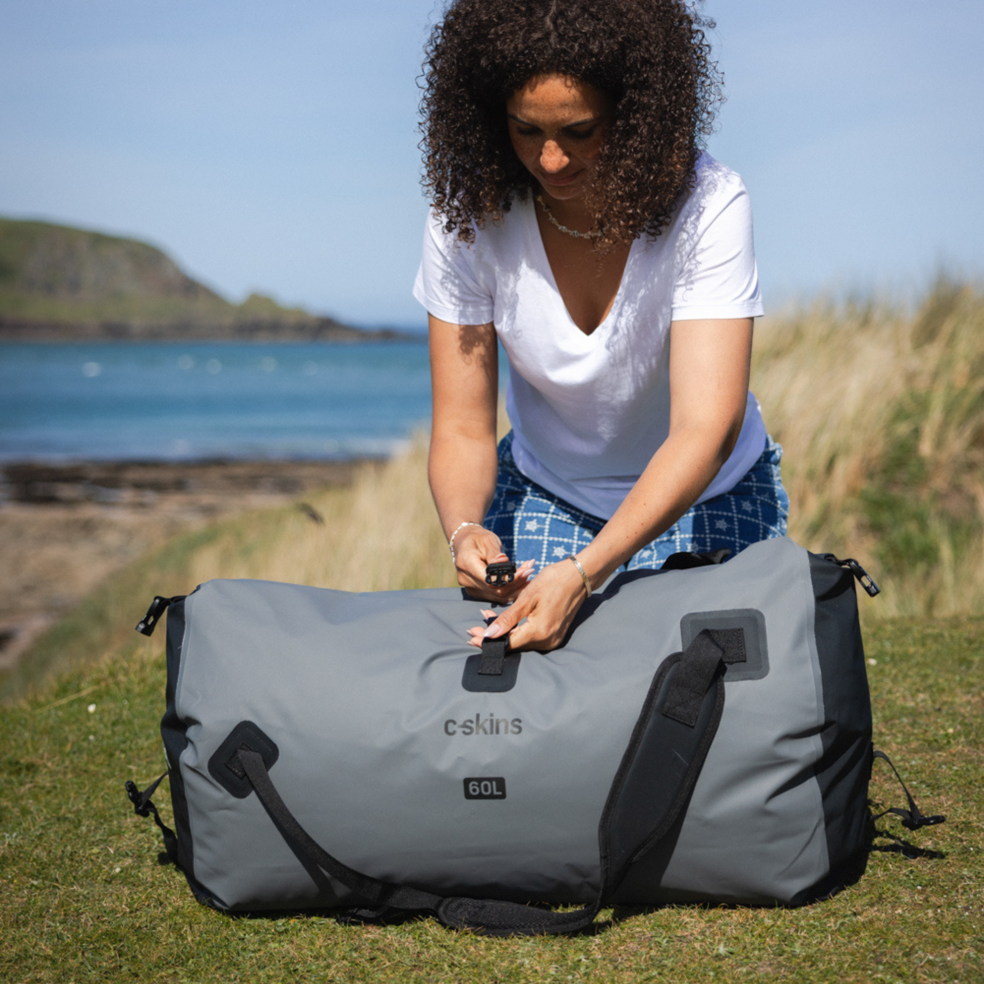 C-Skins Storm Chaser 60L Dry Duffel Bag (Storm Grey)