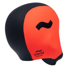 Load image into Gallery viewer, C-Skins Unisex Swim Research Thermal Swim/Watersports GBS Neoprene Cap (Black/Orange)(3mm)