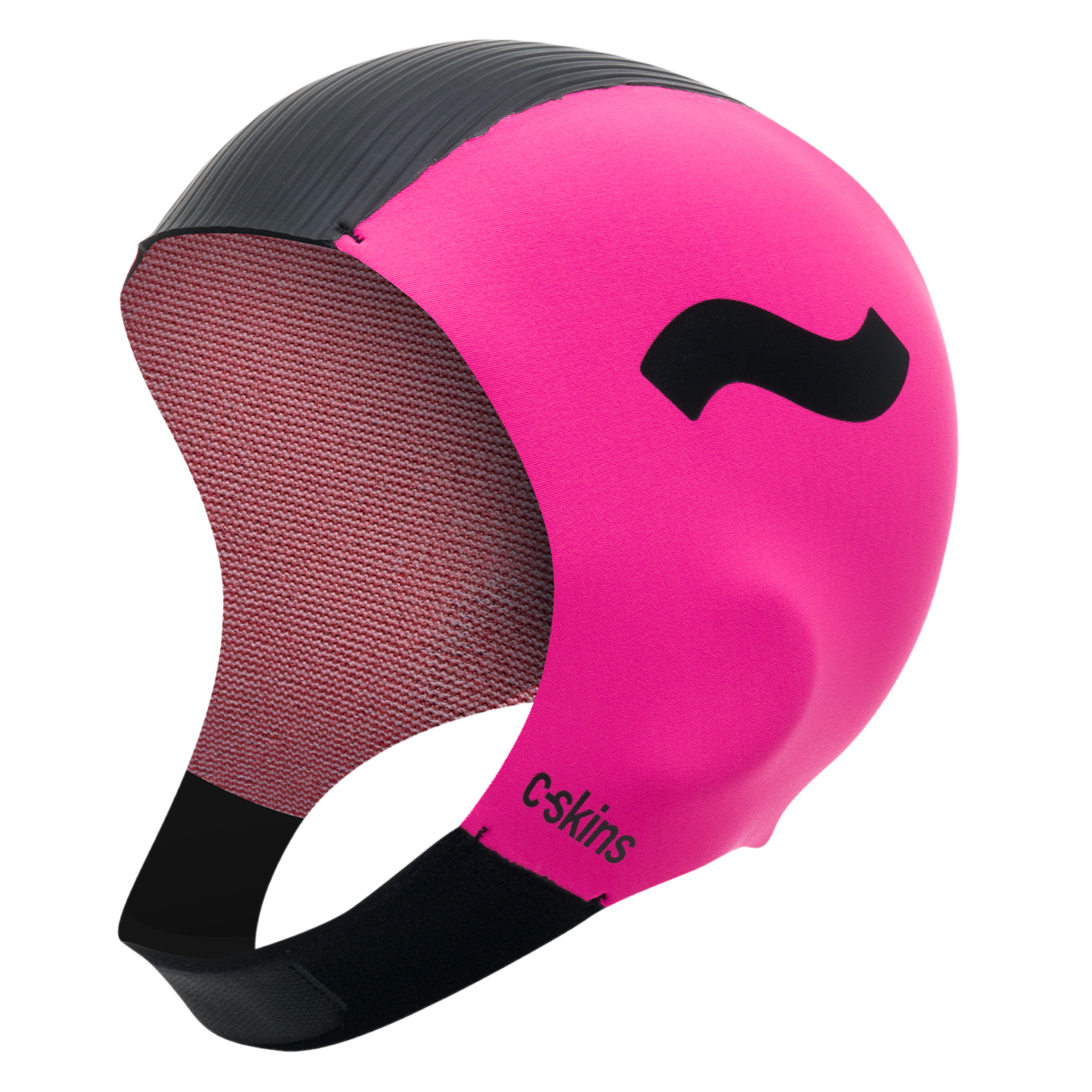C-Skins Unisex Swim Research Thermal Swim/Watersports GBS Neoprene Cap (Black/Pink)(3mm)
