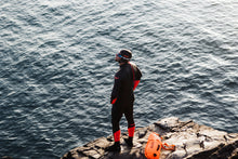 Load image into Gallery viewer, C-Skins Unisex Swim Research Thermal Swim/Watersports GBS Neoprene Cap (Black/Orange)(3mm)