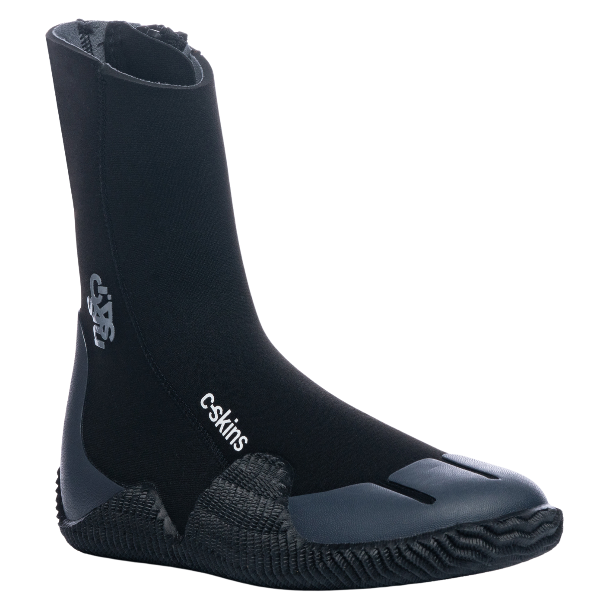 C-Skins Unisex Legend Zipped Round Toe GBS Neoprene Thermal Swim/Watersports Boots (Black/Charcoal)(5mm)