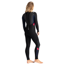Load image into Gallery viewer, C-Skins Women's Element 3/2mm Flatlock Steamer Wetsuit (Black/Slate/Coral)