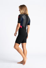 Load image into Gallery viewer, C-Skins Women&#39;s Element 3/2 Shorty Wetsuit (Black/Slate/Coral)

