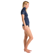 Load image into Gallery viewer, C-Skins Women's NuWave Rash X UPF50+ Short Sleeve Rash Vest (Bluestone/White)