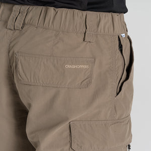 Craghoppers Men's Nosilife Cargo II Insect Repellent Convertible Trousers (Pebble)