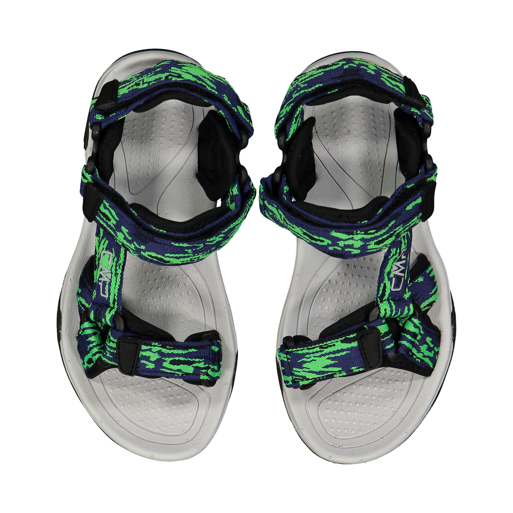 CMP Kids Hamal Vegan Friendly Hiking Sandals (B.Blue/Verde Fluo)(Sizes EU28-37)
