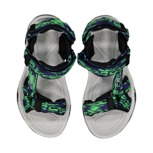 Load image into Gallery viewer, CMP Kids Hamal Vegan Friendly Hiking Sandals (B.Blue/Verde Fluo)(Sizes EU28-37)