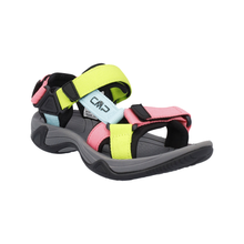 Load image into Gallery viewer, CMP Kids Hamal Vegan Friendly Hiking Sandals (Lagoon/Pink Fluo/Acido)(Sizes EU31-37)