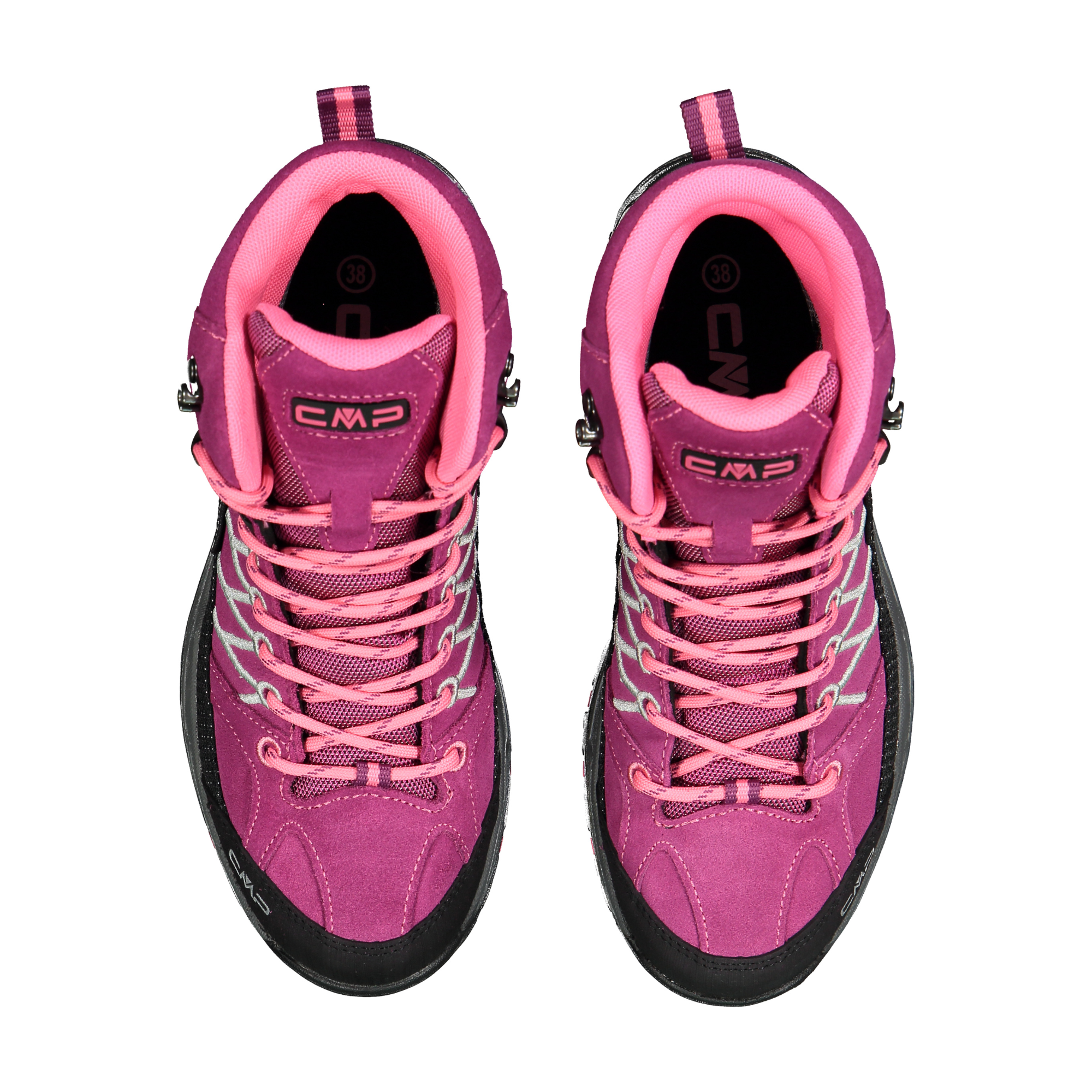 CMP Kids Rigel Trekking Waterproof Mid Trail Boots (Berry/Pink Fluo)(Sizes EU28-37)