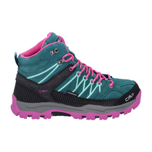 Load image into Gallery viewer, CMP Kids Rigel Trekking Waterproof Mid Trail Boots (Lake/Pink Fluo)(Sizes EU28-37)