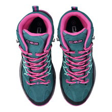 Load image into Gallery viewer, CMP Kids Rigel Trekking Waterproof Mid Trail Boots (Lake/Pink Fluo)(Sizes EU28-37)