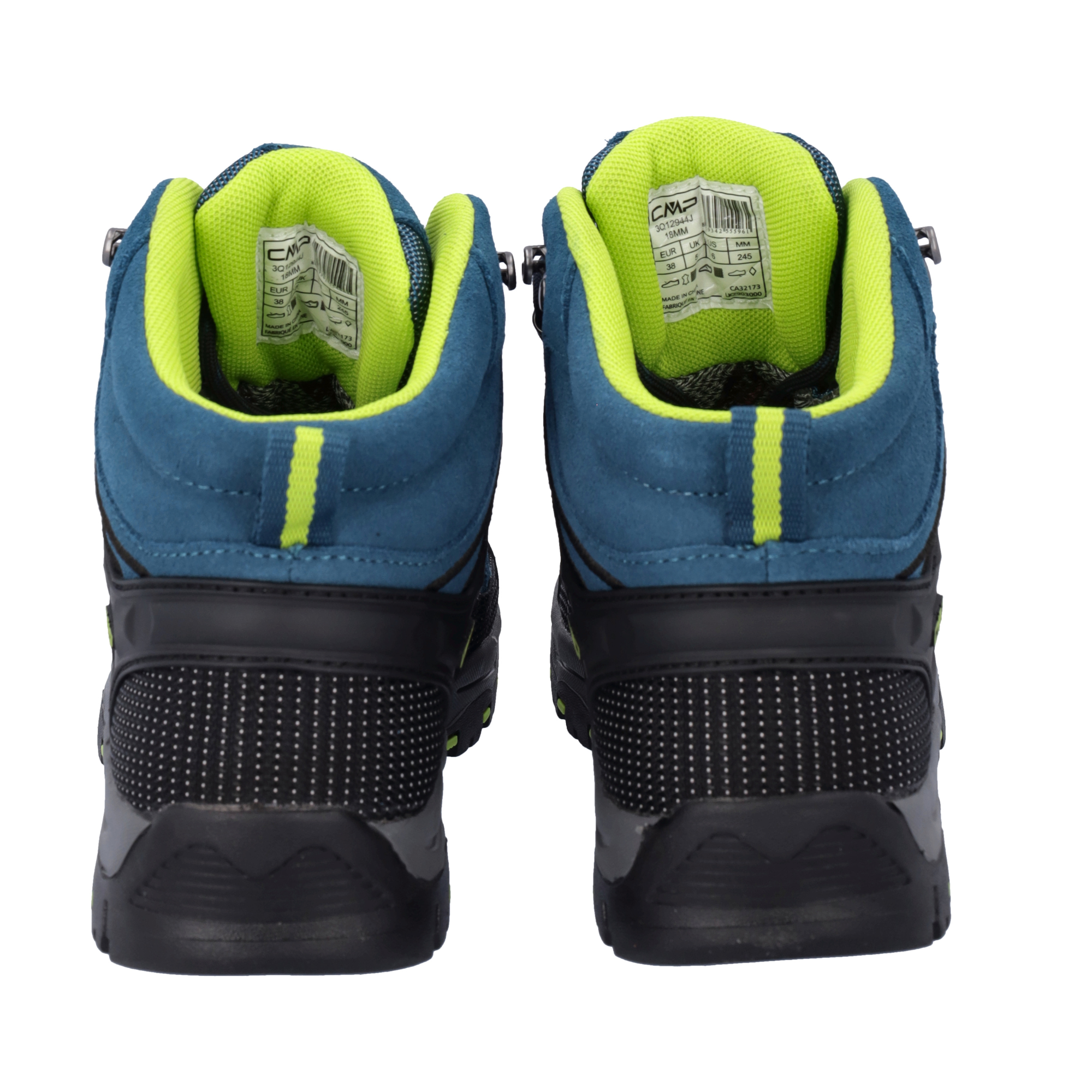 CMP Kids Rigel Waterproof Mid Trail Boots (Deep Lake/Acido)(Sizes EU28-37)