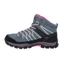 Load image into Gallery viewer, CMP Kids Rigel Waterproof Mid Trail Boots (Mineral Green/Purple Fluo)(Sizes EU28-37)