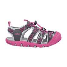 Load image into Gallery viewer, CMP Kids Sahiph Vegan Friendly Hiking Sandals (Grey/Fuxia)(Sizes EU28-37)
